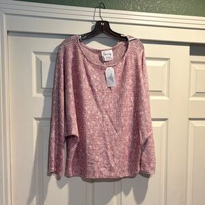 Chelsea & Violet Heathered Pink Knit Pullover